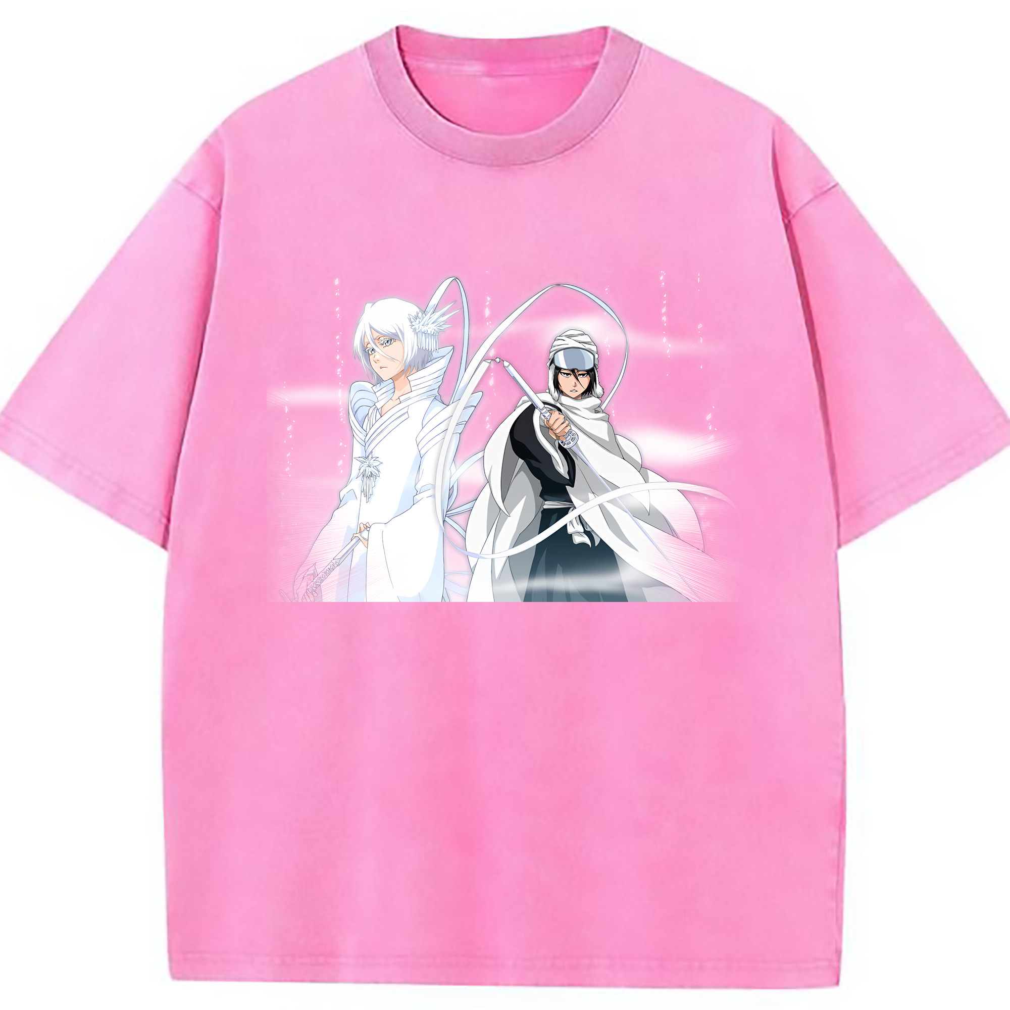 （画像用） ブリーチ 朽木ルキア BLEACH Kuchiki Rukia 綿100% ヴィンテージ風 半袖Tシャツ（フロントプリント）